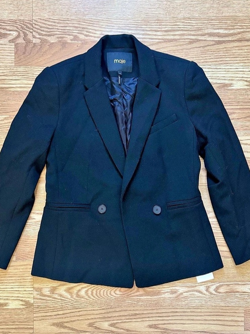 Maje Black Blazer Size 38 NWT